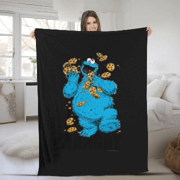 Discover Retro Cookie Monster | Hangry Fleece Blankets