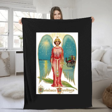 Discover Vintage Star of Bethlehem Holiday Fleece Blankets