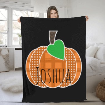 Discover Orange Plaid and Gingham Fall Pumpkin Fleece Blankets