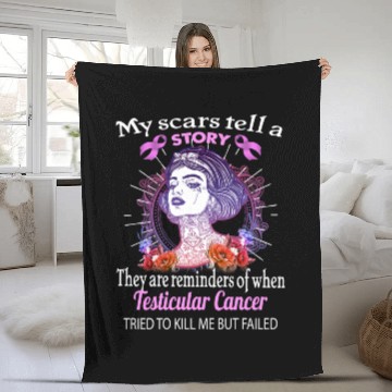 Discover testicular cancer tried to kill me but failed gift Fleece Blankets