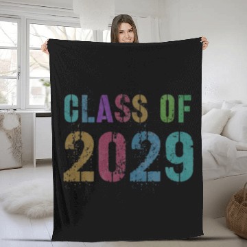 Discover Vintage Future CLASS Of 2029 Graduation Goodbye 5T Fleece Blankets