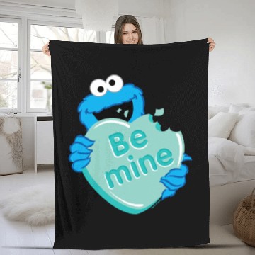 Discover Cookie Monster "Be Mine" Valentine's Heart Candy Fleece Blankets