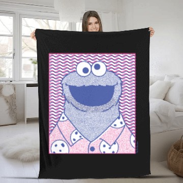 Discover Cookie Monster | Button Down Cookie Fleece Blankets