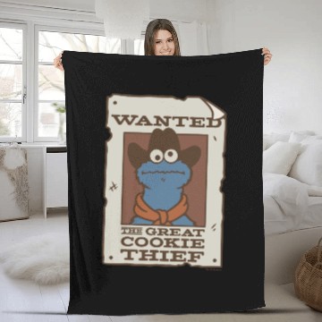 Discover Cookie Monster | Wanted Poster Fleece Blankets