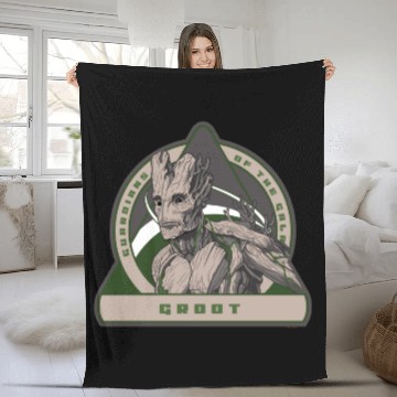 Discover Groot Badge Fleece Blankets