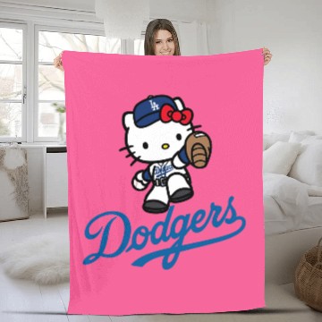 Discover Hello Kitty Dodgers Fleece Blankets, Dodgers Baseball, Dodgers Fleece Blankets, Baseball Fleece Blankets, Dodgers Baseball Fleece Blankets, Dodgers World Series