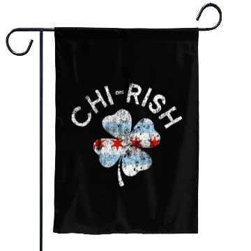 Discover Chi-Rish Chicago Flag Lucky C St Patrick'S Day Garden Flags