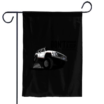 Discover Don't Judge A Jeep Garden Flags by The Bearded