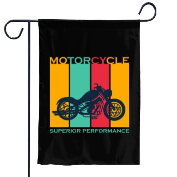 Discover Motorcycle Superior Performance Garden Flags