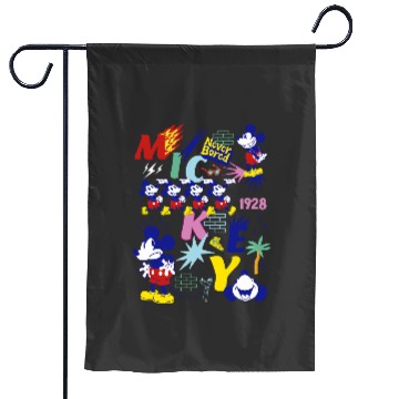 Discover Disney Mickey Mouse Vintages Never Bored Garden Flags