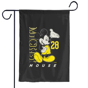 Discover Disney Mickey Mouse Vintages  28 blacks Yellow Garden Flags
