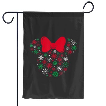 Discover Disney Minnie Holiday Snowflakes Garden Flags