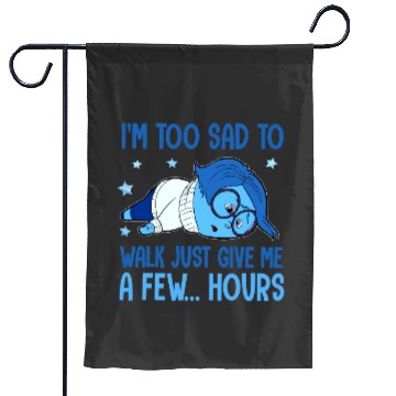 Discover Disney Inside Out Sandness Too Sad To Walk Garden Flags, Sadness Garden Flags