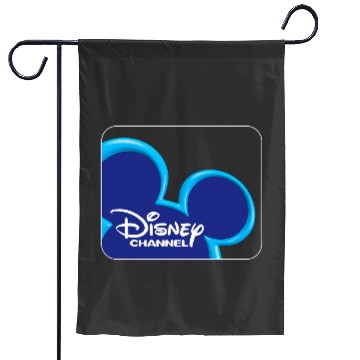 Discover Disney Channel  Mickey Mouse Blue Retro 2000s Logo Garden Flags