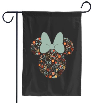 Discover Disney Minnie Mouse Spring Head Icon with Bow Springtime Garden Flags