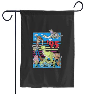 Discover disney Pixars toy story 95 distressed colorful raglan baseball Garden Flags