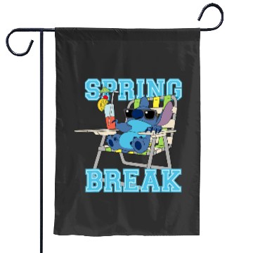 Discover Disney Stitch Beach Chair Chill Spring Break Garden Flags