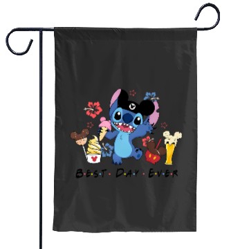 Discover Disney Stitch Best Day Ever Garden Flags, Disney Stitch Garden Flags
