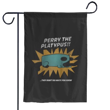 Discover Disney Phineas And Ferb Perry The Platypus Raglan Baseball Tee Garden Flags