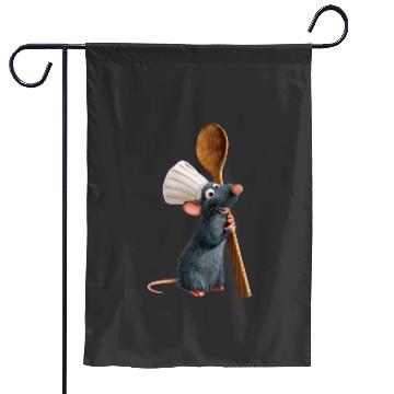 Discover disney Pixars ratatouille chef remy with spoon Garden Flags