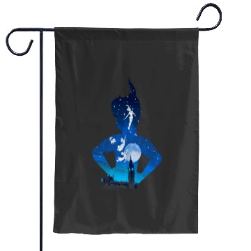 Discover Disney Peter Pan Midnight London Flight Silhouette Fill Garden Flags