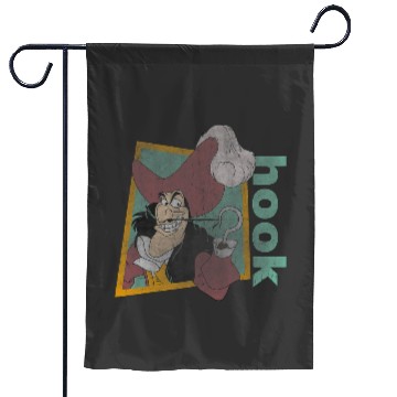 Discover Disney Peter Pan Retro Captain Hook Smirking Garden Flags