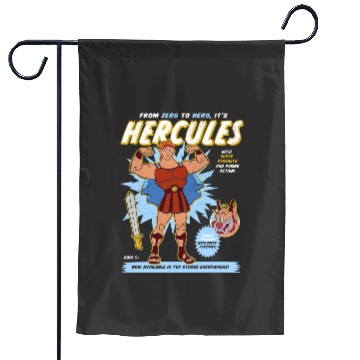 Discover Vintage Disney Hercules Action Figure Poster Garden Flags