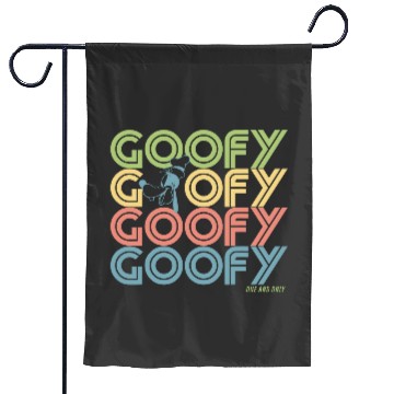Discover Disney Goofy Retro Name Stack Garden Flags