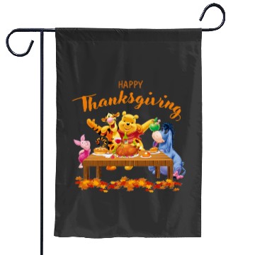Discover Happy Thanksgiving Garden Flags, Disney Pooh The Winnie, Eeyore Garden Flags