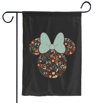 Discover Disney Minnie Mouse Spring Head Icon with Bow Springtime Garden Flags