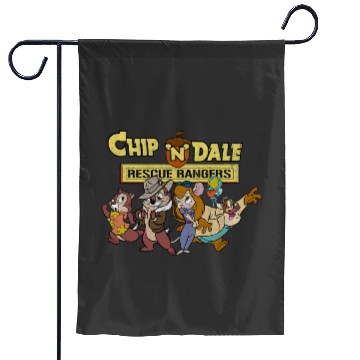 Discover Disneys chip n dale goofy group rescue Garden Flags