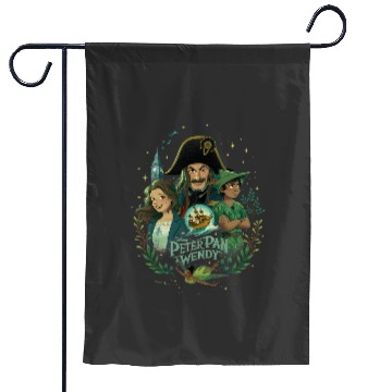 Discover Disneys Peter Pan Wendy Illustrated Characters Disneys Garden Flags