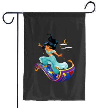 Discover Disneys Aladdin Princess Jasmine Magic Carpet Pose Garden Flags