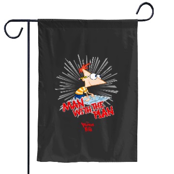 Discover Disneys phineas and ferb plan man premium Garden Flags