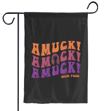 Discover Disneys hocus pocus amuck amuck amuck text Garden Flags