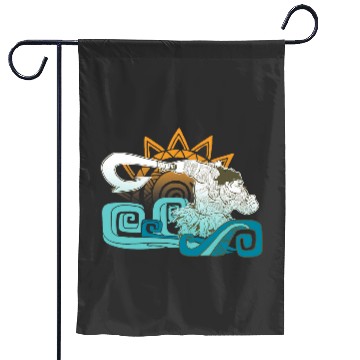 Discover Disney Moana Maui Hook Surf and Sun Gradient Graphic Garden Flags