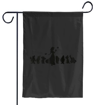 Discover Disneys snow white and seven dwarfs silhouettes Garden Flags