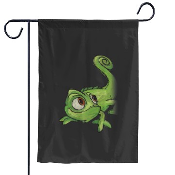 Discover Disneys tangled pascal sketch premium Garden Flags