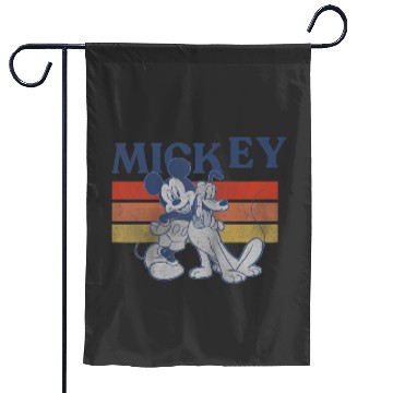 Discover Disneys Mickeys and friends Mickeys and pluto line raglan baseball Garden Flags
