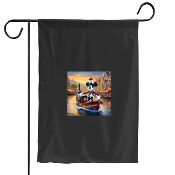 Discover Steamboat Willie sailing down the river  SALE!! Mickey Retro Disney Shirt, Mickey Checkered Shirt, Vintage Disney, Retro Mickey, Mickey Gift S-5XL Garden Flags