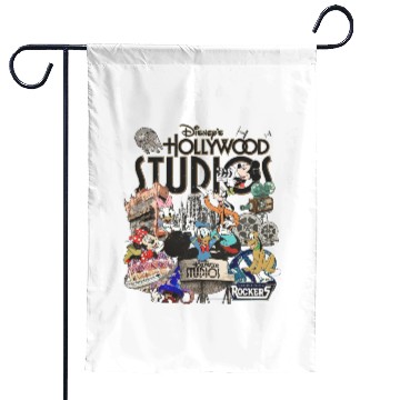 Discover Vintage Disney Hollywood Studios  Color Garden Flags, Hollywood Studios Unisex Garden Flags