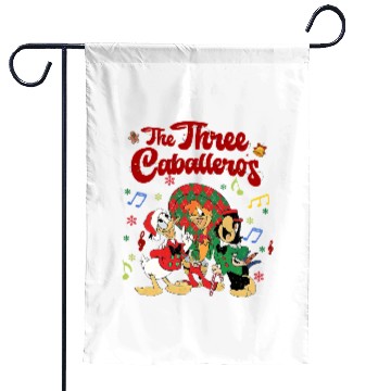 Discover Disney Three Caballeros Christmas Lights Sing Christmas Song Garden Flags