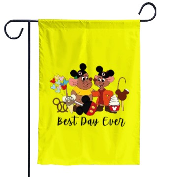 Discover Best Day Ever Jaq and Gus Gus Garden Flags, Disney Trip Garden Flags, Disneyland Cinde Garden Flags, Disney Mice Garden Flags