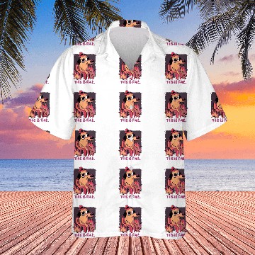Discover This Is Fine Dog Internet Meme Burning San Francisco Hawaiian Shirts