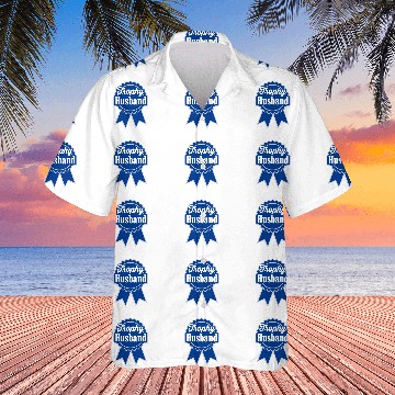 Discover Trophy Husband Retro Ribbon Style Hawaiian Shirts