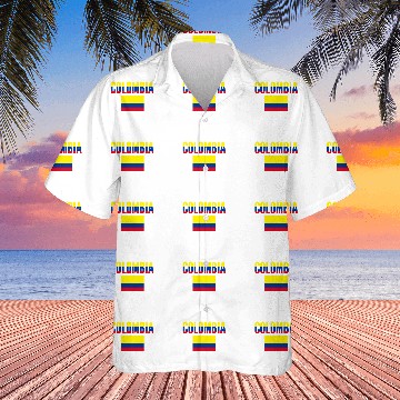 Discover Colombia Country Flag Hawaiian Shirts