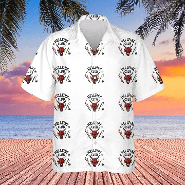 Discover Stranger Things 4 Hellfire Club Logo Raglan Baseball Hawaiian Shirts Hawaiian Shirts