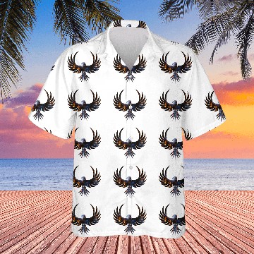 Discover Cosmic Bird Hawaiian Shirts
