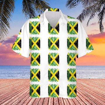 Discover Jamaican Flag Vintage Distressed Hawaiian Shirts