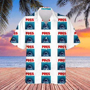 Discover Jaws - Pug Version - Jaws Pugs - Hawaiian Shirts